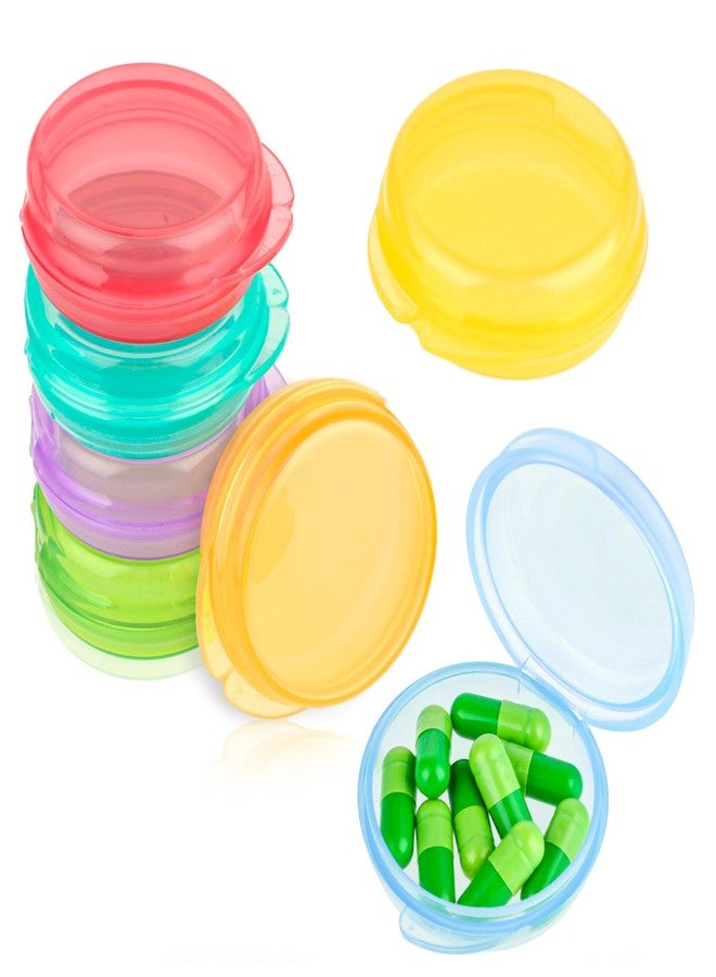 Amabro Small Pill Organizer Box, 7 PCS Travel Pill Cases Portable Pill Container Daily Mini Pill Case Holder for Pocket Purse Briefcase Pills Medicine Cod Liver Oil Storage Box Earplug Case - Image 1